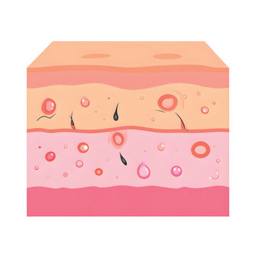 Skin Layers Anatomy Cross Section.