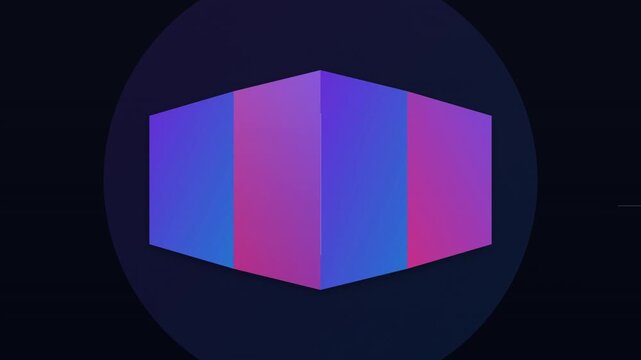 Abstract Sculptural 3D Gradient Fold Motion Background Design