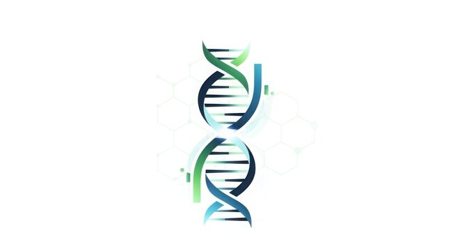 DNA double helix structure biotechnology logo