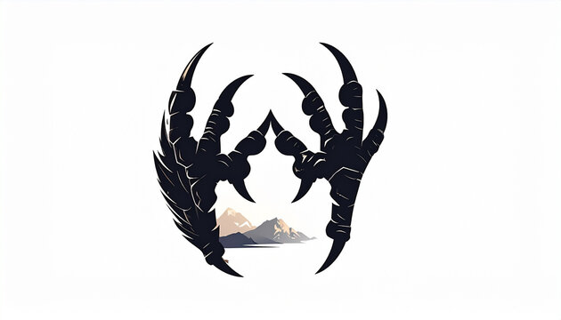 Abstract black claws illustration