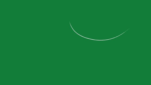 vector white lines wind effect on green screen, UI motion graphics. alpha adjustment layer, smooth animated line filter, 2d animation