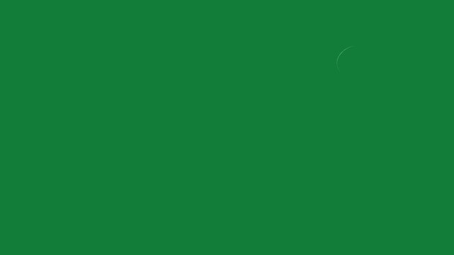 Hand Drawn Wind Blowing Effects Animation on Green Screen Background