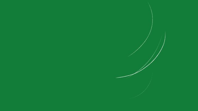 Hand Drawn Wind Blowing Effects Animation on Green Screen Background