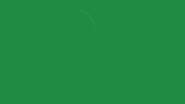 Hand Drawn Smoke Lines and Steam Wave Animation on Green Screen Background