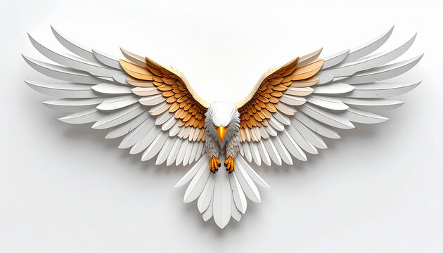 Eagle with spread wings illustration