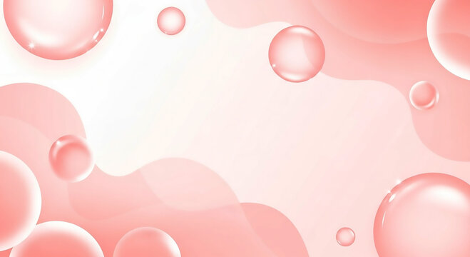 Abstract pink bubble background with soft floating circles