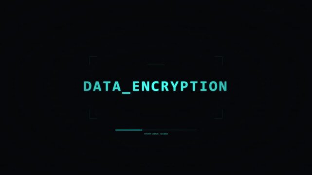 abstract cyber security encrypted text animation background