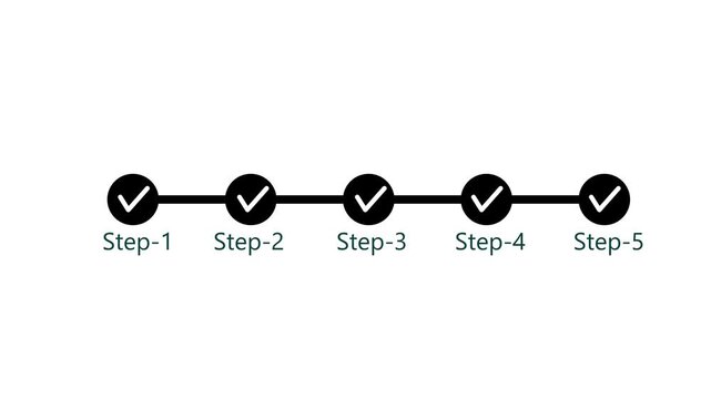 Step-by-Step Verification Progress Bar Animation &ndash; Loading and Process Completion Concept