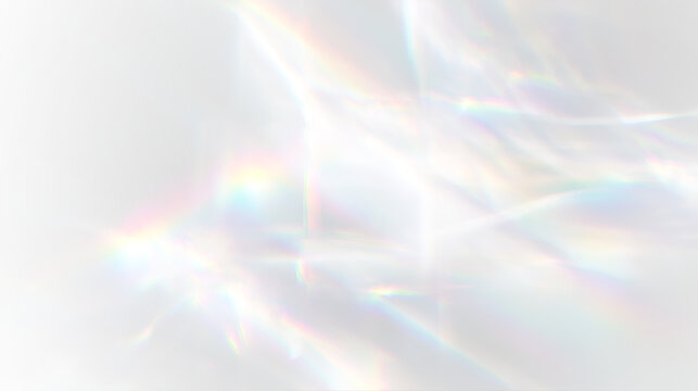 Refraction crystal rainbow prism sparkle light with transparent optical holographic overlay glowing flare and abstract futuristic background design.