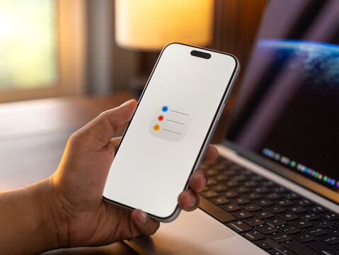 Apple Reminder logo is displayed on a smartphone screen in Bangalore, India, on May 15, 2026
