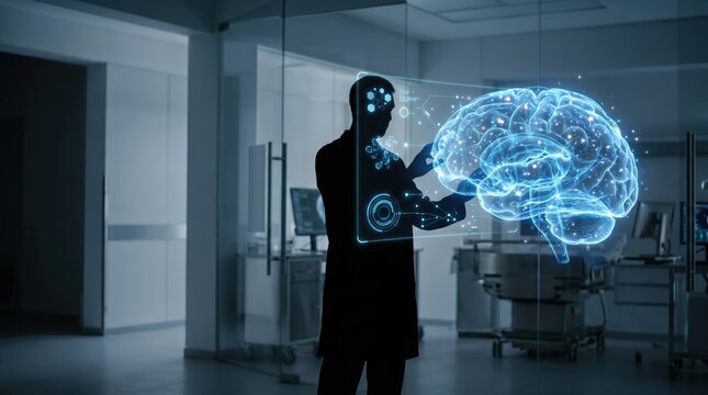 High-tech environment for innovative brain interaction and digital visualization