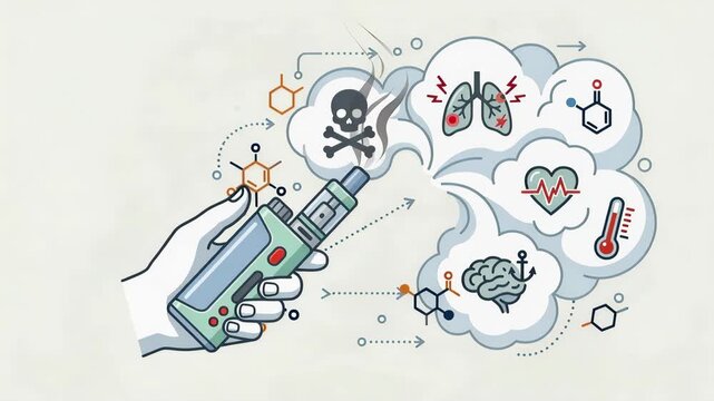How harmful chemicals interact with life forms and the environment through different examples and illustrations.