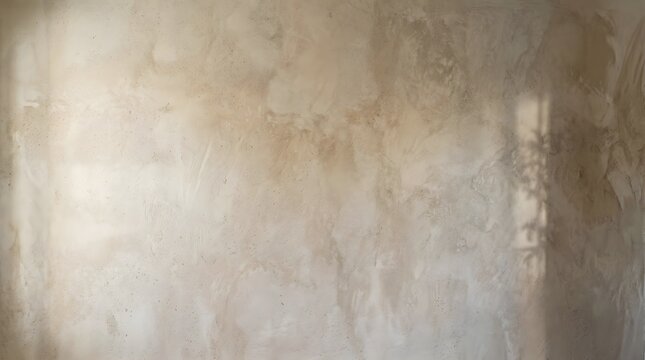 Neutral Beige Plaster Wall Texture Background with Soft Natural Tones