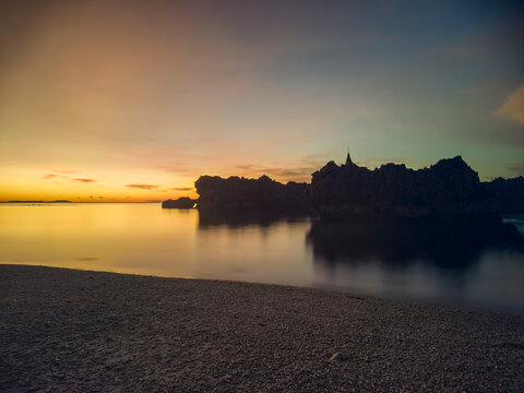 Twilight Serenity at Tiang Bendera Beach, Rote Island &mdash; where the fading sun meets the silence of the sea