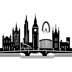 Obraz premium London Skyline Vector Icon