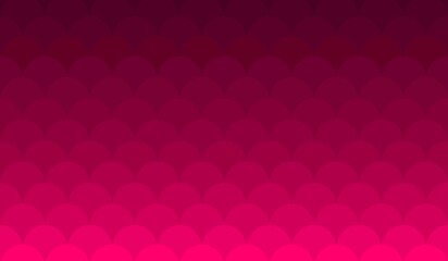 Abstract magenta scallop or fish scale or dragon geometric pattern background. Minimalist Scalloped Texture with Fuchsia Color Transition © Wulandari