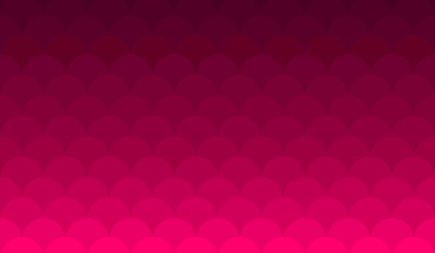 Abstract magenta scallop or fish scale or dragon geometric pattern background. Minimalist Scalloped Texture with Fuchsia Color Transition