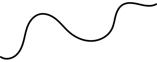 Obraz premium Continuous curvy cable thread forms decorative squiggle pattern with elegant curves, perfect for borders, dividers and abstract artistic compositions
