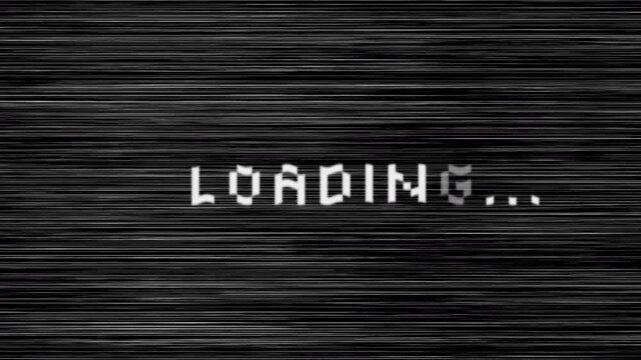 Glitching Loading Screen Animation with Retro Digital Effect