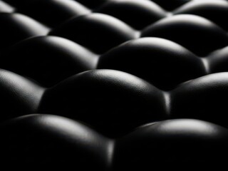 Naklejka premium Close-up of black quilted leather texture pattern