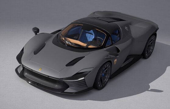  Ferrari Daytona SP3 is a limited-edition hypercar from the Icona series-Illustrative editorial	