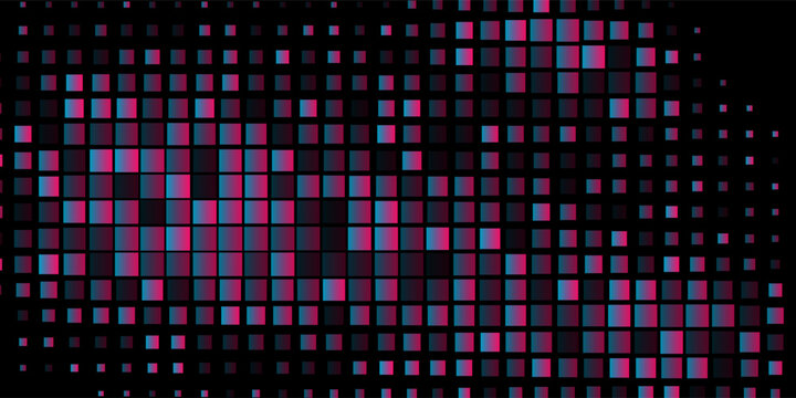Light Purple vector pattern with colored spheres. Geometric sample of repeating circles on white background in halftone style.