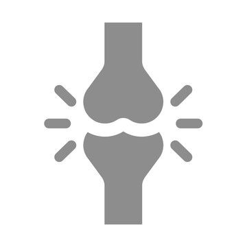 Human joints bones vector symbol. Arthritis, bone and joint pain icon.
