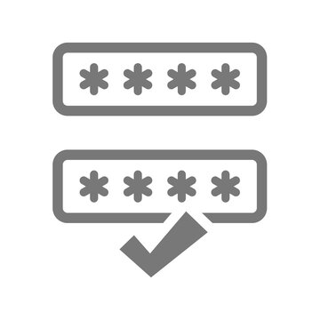 Password field input vector icon. Website password protected login.