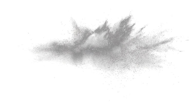 Abstract particle explosion in monochrome, conveying dynamic energy and a sense of sudden release or impact.