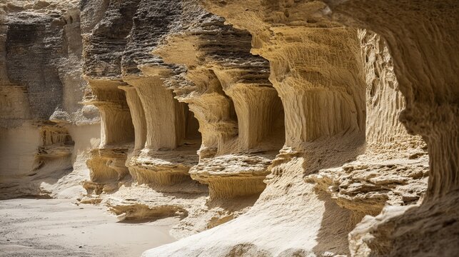 Intricately Carved Sandstone Formations Displaying Geological Wonders and Natural Sculptures
