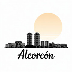 Alcorcon Skyline Silhouette — A Contemporary Metropolitan City in Spain Vector Illustration © Greener