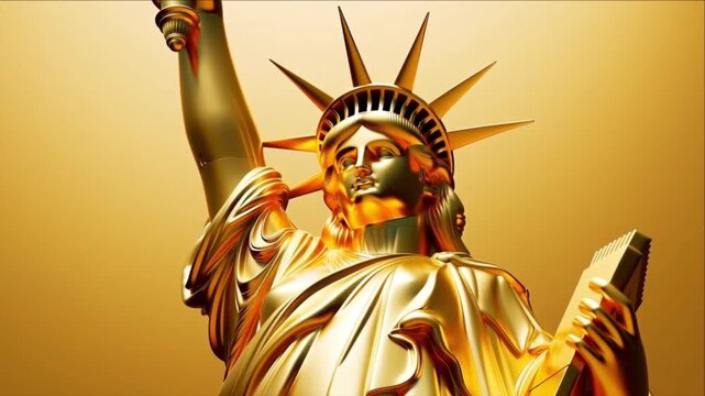 巨大な女神像の黄金の顔構造と24Kゴールドの金属マクロテクスチャ