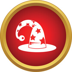 Obraz premium Wizard hat icon representing magic, fantasy, and celebration
