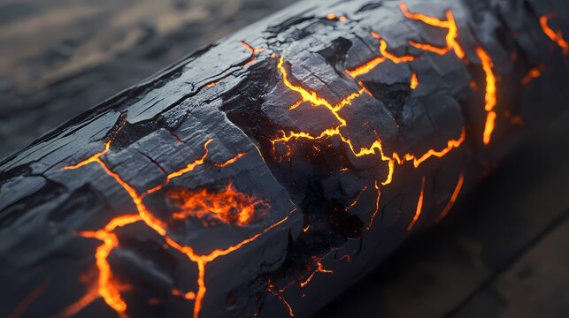 Lightning-Struck Wood Carbonization​ Texture​ poster background