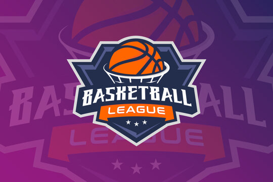 Clean and Dynamic Sports League Emblem Design with Modern Typography