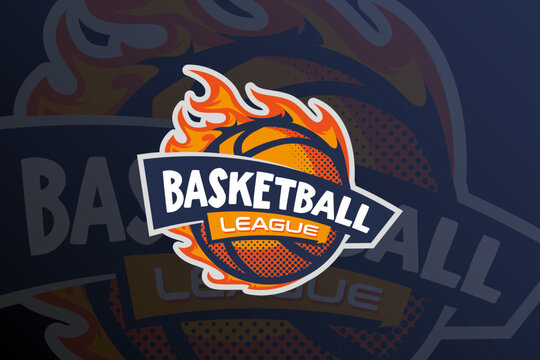 Clean and Dynamic Sports League Emblem Design with Modern Typography