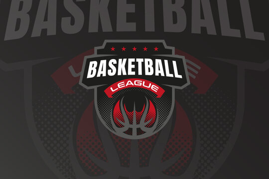 Clean and Dynamic Sports League Emblem Design with Modern Typography