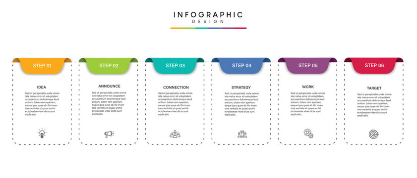 set of colorful infographic elements