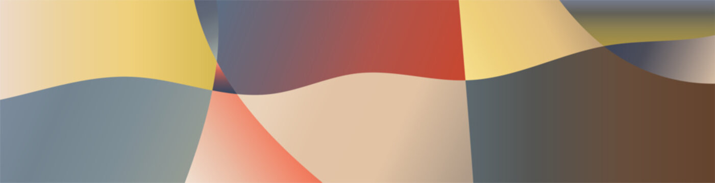 Abstract Geometric Background with Curved Gradient Shapes