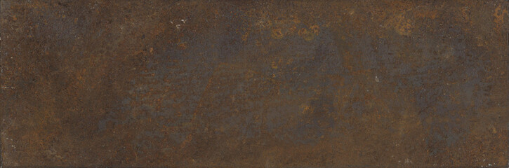 Dark rusty metal texture background, weathered steel surface with grunge stains, scratches and aged...