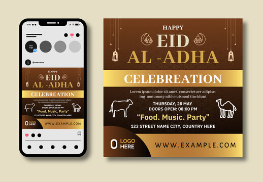Eid Al Adha Celebration Social Media Template