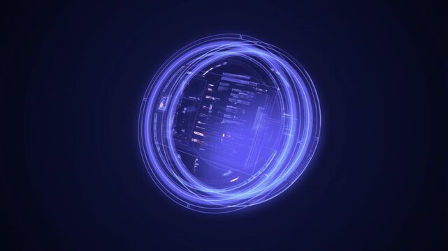 Digital Energy Orb: A mesmerizing blue orb crackles with digital energy, its translucent surface revealing intricate circuitry and glowing data streams. The orb floats in a dark void.