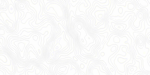 White topography topology vector white background fresh contour map texture. white seamless pattern wave Topography and geography map grid abstract backdrop. © Mr Jishana