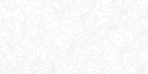 White topography topology vector white background fresh contour map texture. white seamless pattern wave Topography and geography map grid abstract backdrop. © Mr Jishana