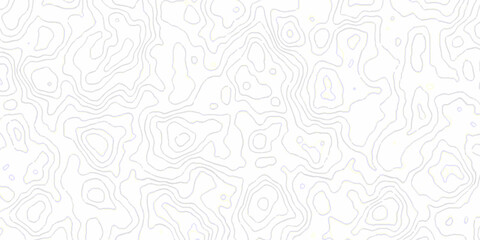 White topography topology vector white background fresh contour map texture. white seamless pattern wave Topography and geography map grid abstract backdrop. © Mr Jishana