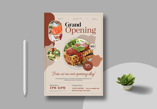 Grand Opening Poster Template Layout