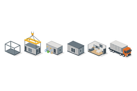Modular building construction process from frame to delivery
