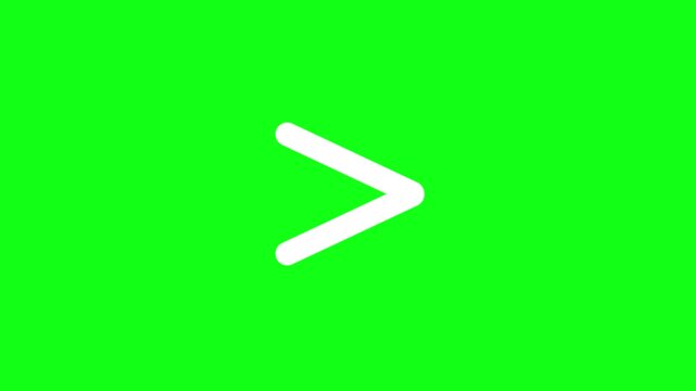 greater than sign animation, green background, hand drawn cone lines, 4k video