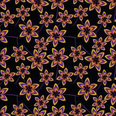 Fototapeta premium textile design with abstract flower pattern