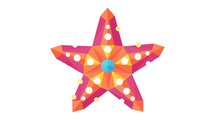 Obraz premium Colorful Starfish Decoration with Lights